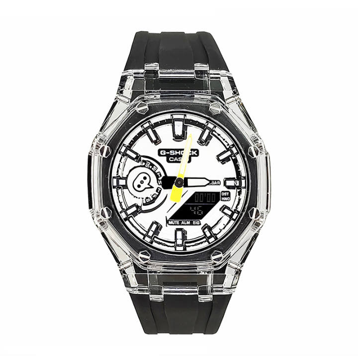 CASIO CASIO Men Liquid Crystal/Analog Dual Display Series 44mm White Watch