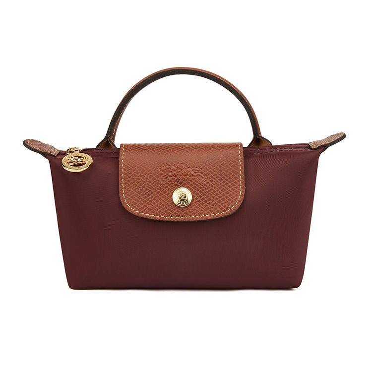 LONGCHAMP Le Pliage Polyamide Handbag Women's Burgundy Color