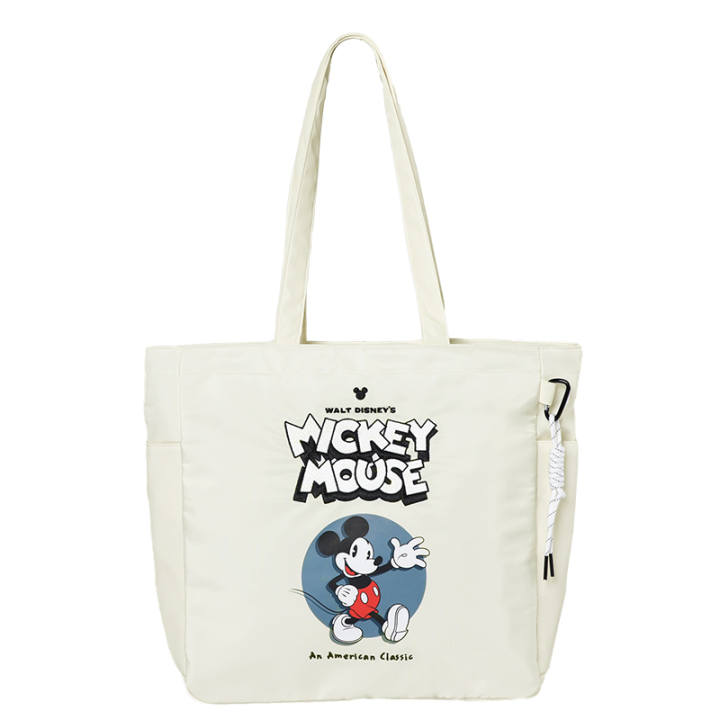 Disney Disney Mickey Series Nylon One Shoulder Handbag Regular Unisex Ecru