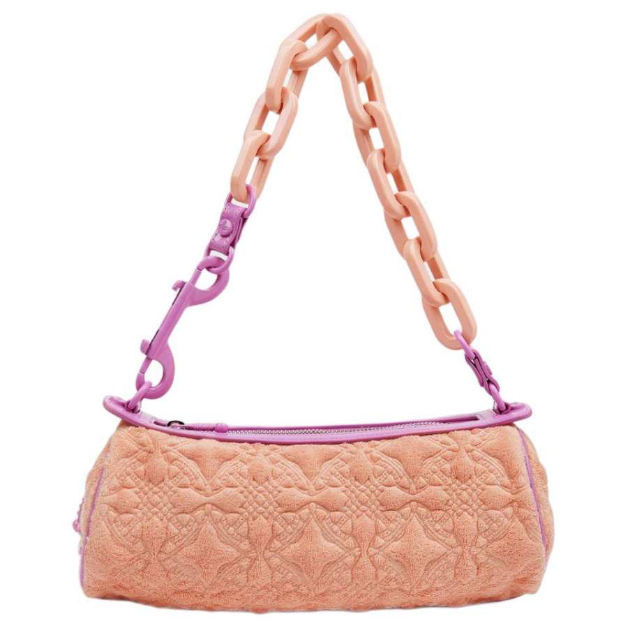 Vivienne Westwood Cotton Handbag, Shoulder Bag Women's Peach