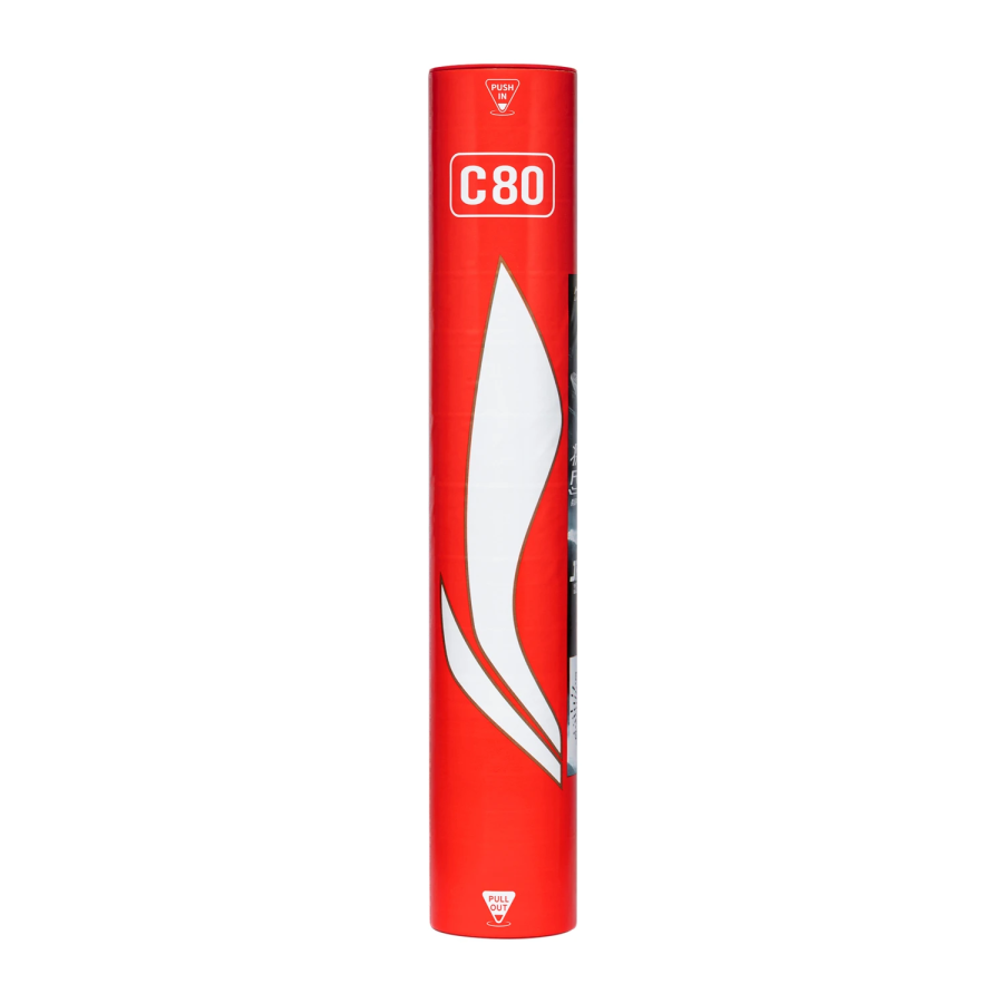 Li-Ning Li Ning Badminton Collection C80 Duck Feather Shuttlecock 12 Pack Duck Feather Everyday Shuttlecocks