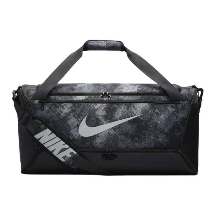 Nike Nike Polyester Travel Bag Medium Men's Iron Gray, Black, Light Smoke Gray.