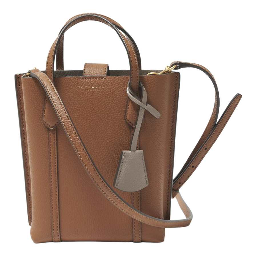 TORY BURCH Perry Embossed Leather Tote Bag, Shopping Bag, Shoulder Bag, Crossbody Bag, Handbag Mini Women's