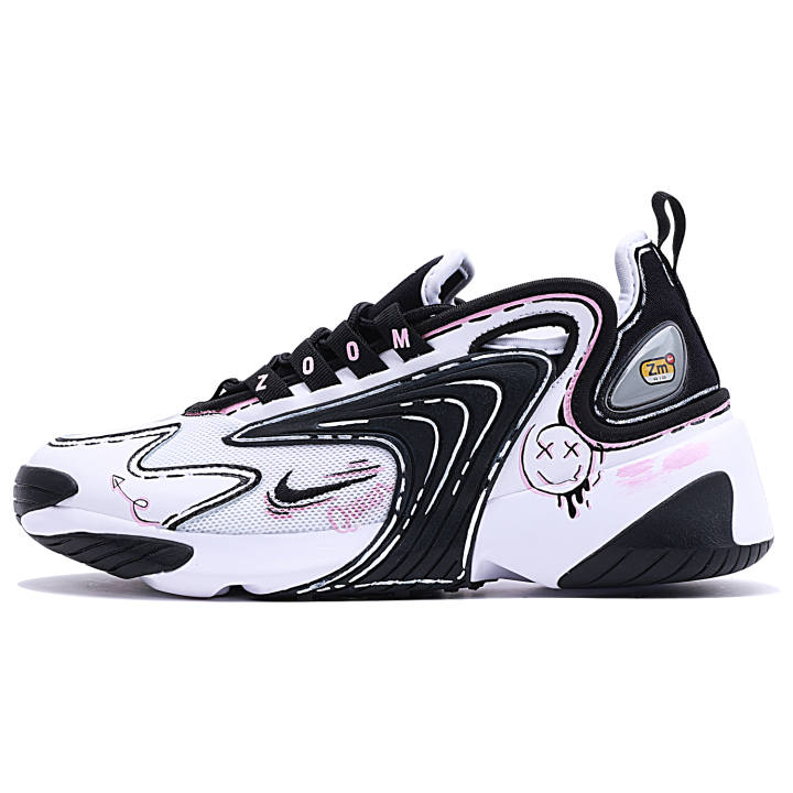 Nike Nike Zoom 2K Slip Resistant, Abrasion Resistant, Breathable Mid top Casual Running Shoes Women's Black Pink