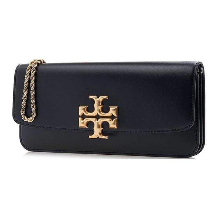 TORY BURCH Eleanor Cow Leather Baguette Bag, Handbag, Shoulder Bag Regular Women's Black