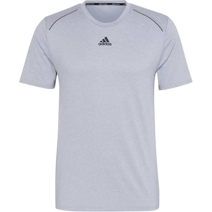 Adidas Adidas HIIT T Shirts Men's Gray Crew Neck Moderate Straight Fit
