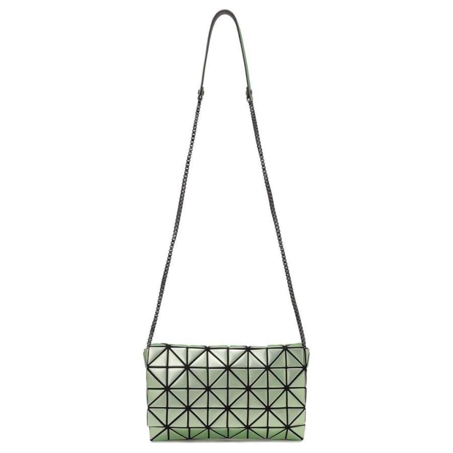 ISSEY MIYAKE PLATINUM COFFRET Polyurethane Portable Crossbody Bag, Shoulder Bag Women's Light Green
