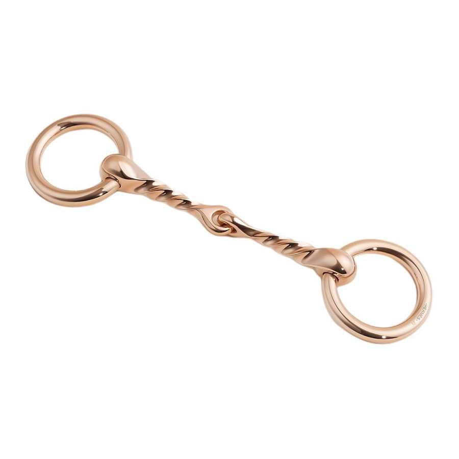 HERMES Mors Torsade Rose Gold Plated Brass Accessories Unisex Gold