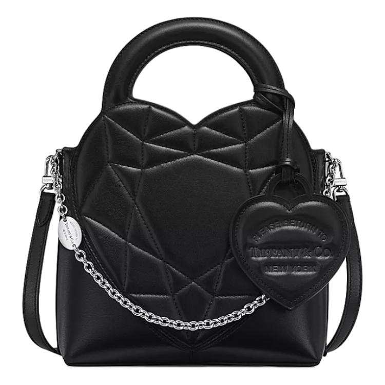 TIFFANY & CO. Lambskin Shoulder Bag, Crossbody Bag, Handbag Mini Women's Black