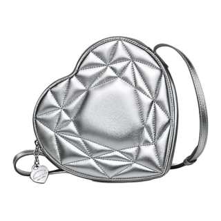 TIFFANY & CO. Return To Tiffany Collection Soft Leather Heart Shaped Bag, Shoulder Bag, Crossbody Bag Women's Silver