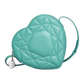 TIFFANY & CO. Return To Tiffany Collection Soft Leather Shoulder Bag, Crossbody Bag Women's Blue