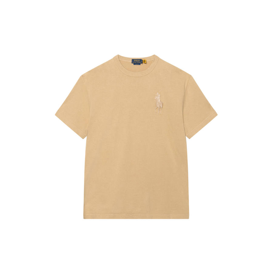 Polo Ralph Lauren Big Pony T Shirt Classic Version Men's Green Purple Beige