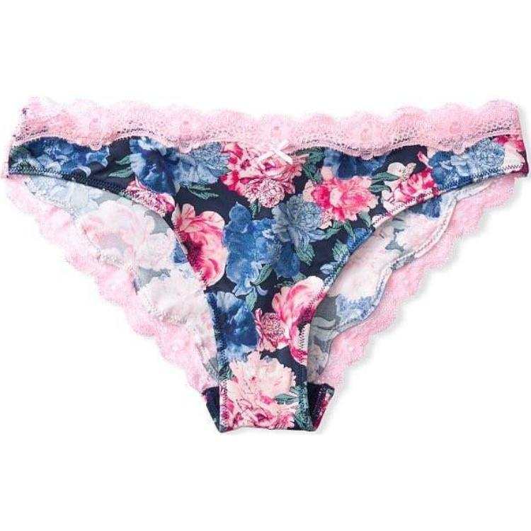 Victoria's Secret Underpants Women's 1 Pack Blue Floral