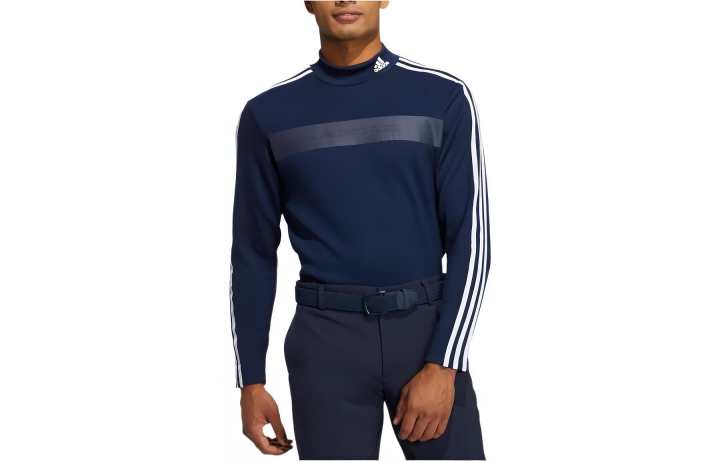 Adidas Adidas T Shirts Men's Navy Stand Collar Moderate Straight Fit