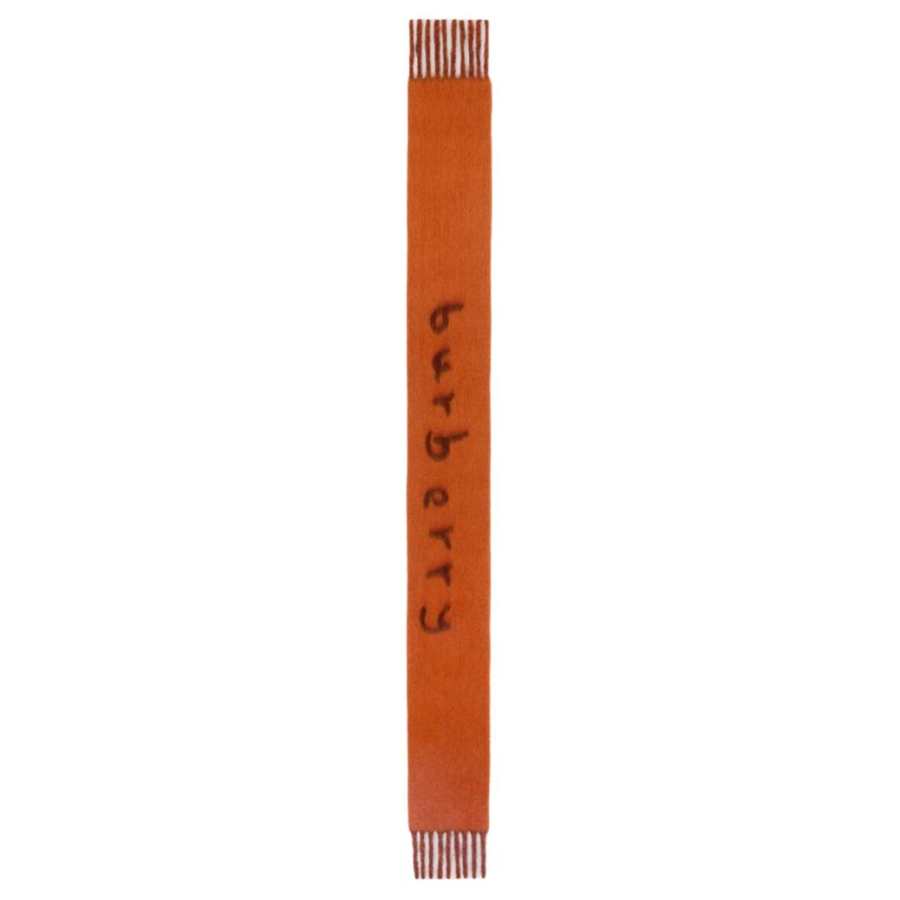 Burberry Reversible Logo Detailed Fringed Scarf