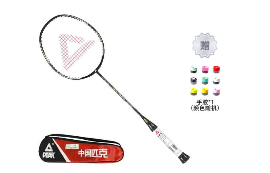 PEAK PEAK Full Carbon Badminton Rackets Control Type All around Defense Entry level 675MM Single Racket Black