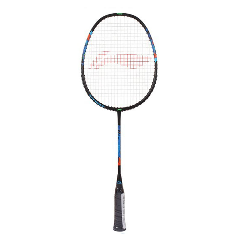 Li-Ning Li Ning Thunder JR Carbon Aluminum Badminton Rackets Offensive Type Heavy Head, Stiff Shaft Entry level 555MM 7U Black