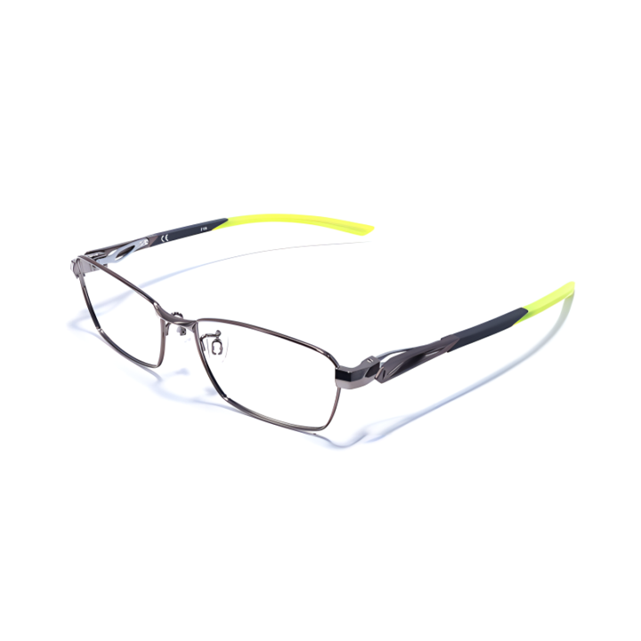 Nike Nike Titanium Alloy Square Eyeglass Frames Men's Silver