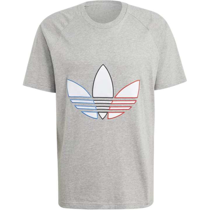 Adidas Adidas T Shirts Men's Gray Crew Neck Moderate Straight Fit