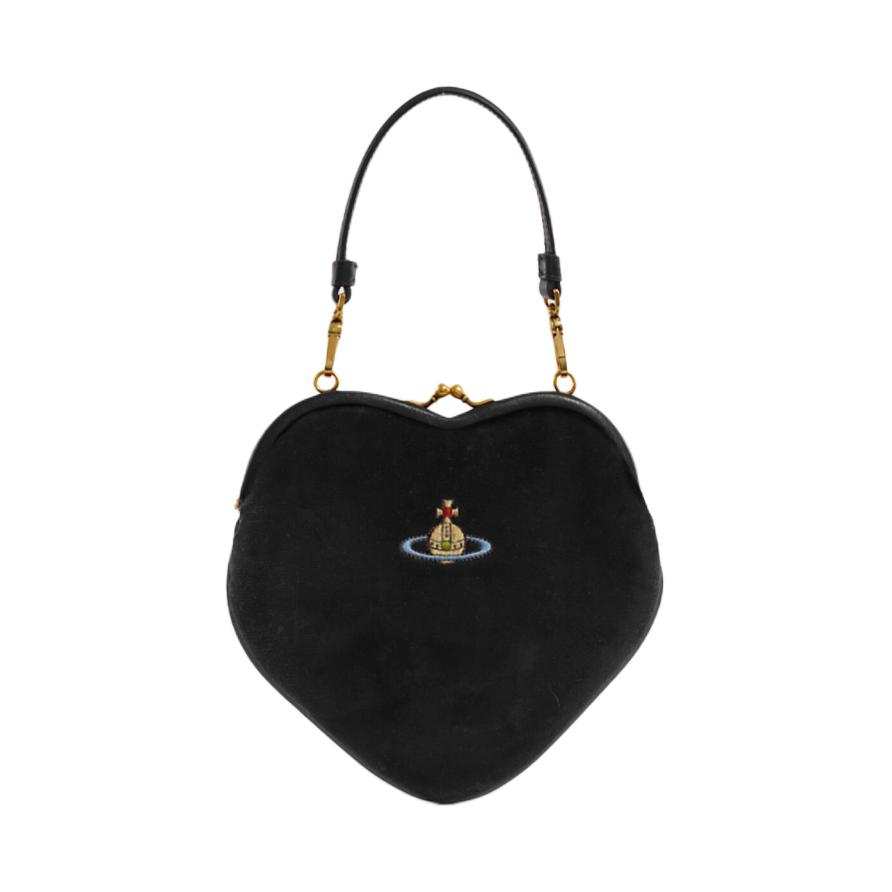 Vivienne Westwood Vivienne Westwood Vivienne Westwood Cotton Velvet Portable One Shoulder Wallet Women's Black