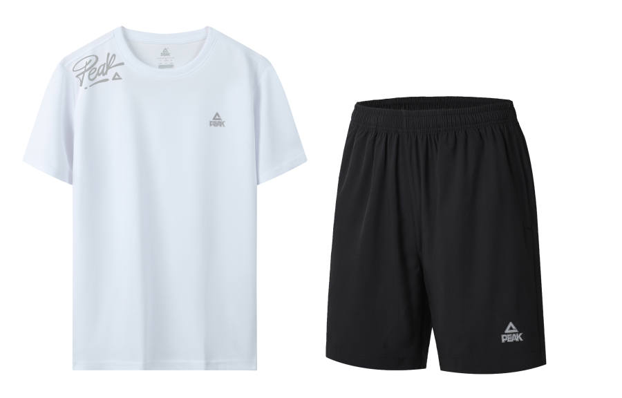 PEAK PEAK RIGHT Running Clothing Sets Unisex White Black