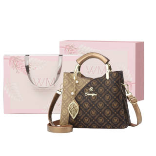 WEIMENG Pu Handbag, Shoulder Bag Regular Women's Burgundy/Champagne