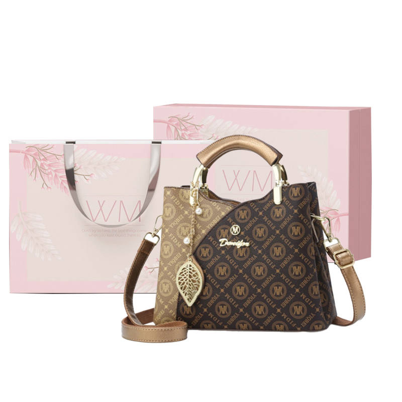 WEIMENG Pu Handbag, Shoulder Bag Regular Women's Burgundy/Champagne