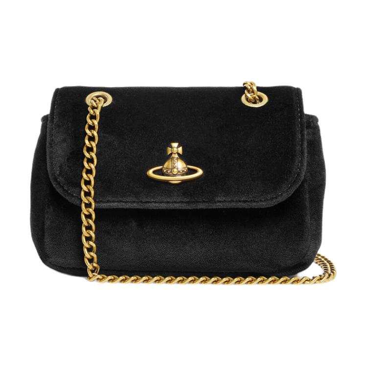 Vivienne Westwood Cotton Shoulder Bag, Crossbody Bag, Wallet Small Women's Black