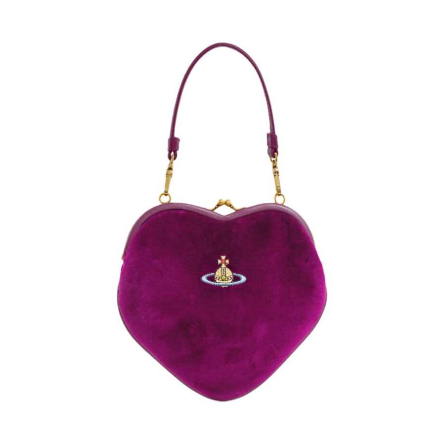 Vivienne Westwood Cotton Velvet Portable Wallet Women's Purple