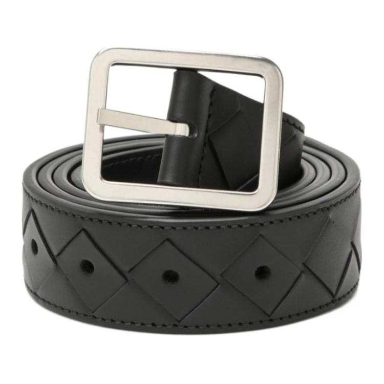 Bottega Veneta Leather Belts Men's Black