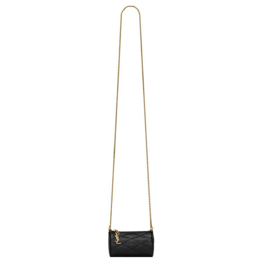 SAINT LAURENT Sade Sheepskin Cylinder Bag, Crossbody Bag, Shoulder Bag Women's Black