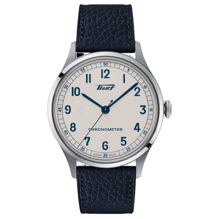 TISSOT Automatic Mechanical Movement 50m Waterproof Men's Watches Watch 39mm White Dial Leather Strap