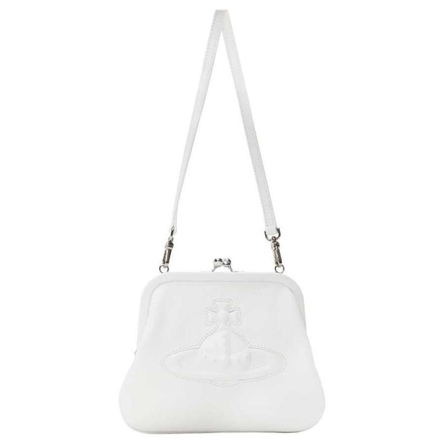 Vivienne Westwood Recycled Polyurethane Crossbody Bag, Shoulder Bag Regular Unisex White