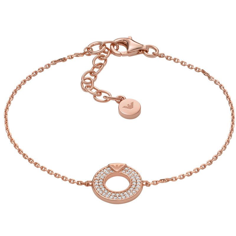 EMPORIO ARMANI Rose Gold-Tone Sterling Silver Components Bracelet