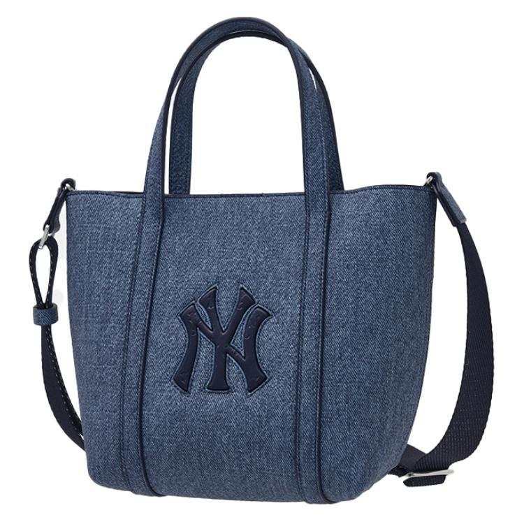 MLB Artificial Leather Tote Bag, Shopping Bag, Shoulder Bag, Crossbody Bag, Handbag Regular Unisex Indigo