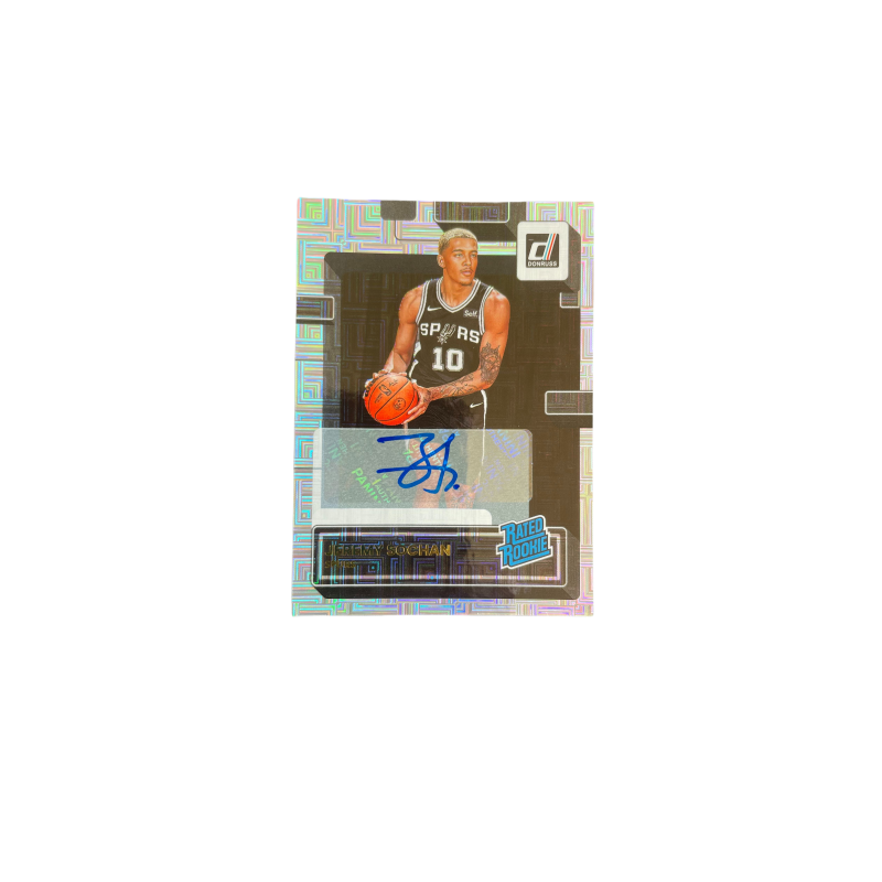 PANINI Jeremy Sochan RC Durex Rising Stars Spurs Soran Maze Fold Autographed Card Collection Pass Sports Cards 1 Pc