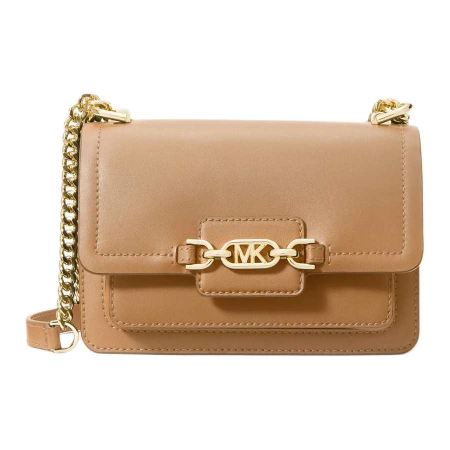 MICHAEL KORS Heather Split Cow Leather Shoulder Bag, Crossbody Bag Extra Small Women's Camel