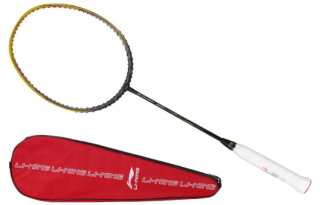 Li-Ning Li Ning Wind Blade 300 Badminton Rackets Control Type All around Defense Advanced Level Single Racket Yellow Gray