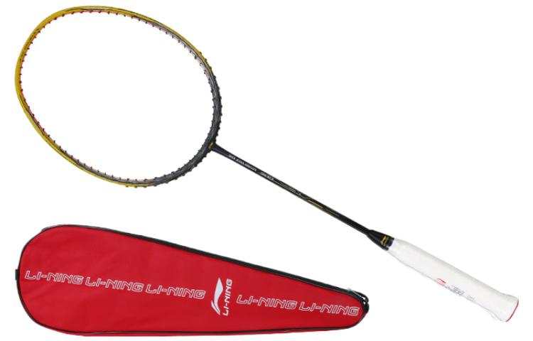 Li-Ning Li Ning Wind Blade 300 Badminton Rackets Control Type All around Defense Advanced Level Single Racket Yellow Gray