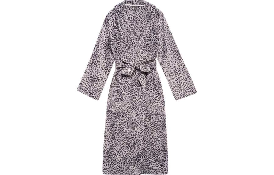 Victoria's Secret Bathrobes Women's Black White Animal Print