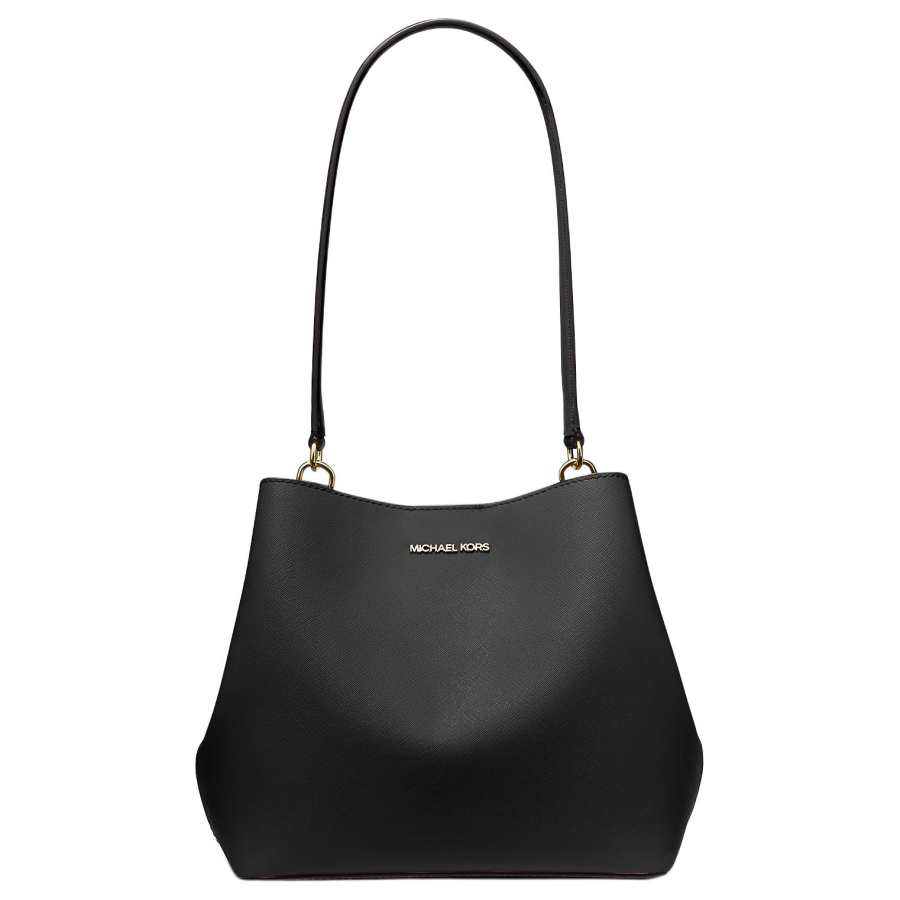 MICHAEL KORS Coated Canvas Handbag, Shoulder Bag Medium Women's Black
