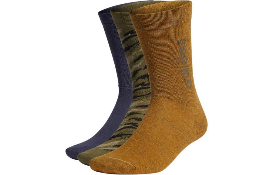 Adidas Neo Crew Socks Unisex 3 Pack Navy Blue/Green/Brown
