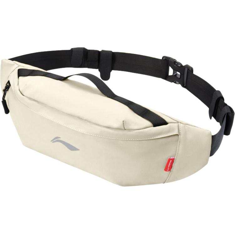 Li-Ning Li Ning Waterproof Abrasion Resistant Coating Cycling Bag Fanny Pack Regular Unisex Ecru