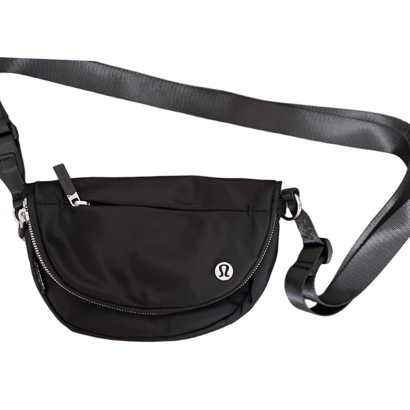 Lululemon Waterproof Fabric Crossbody Bags Unisex Black
