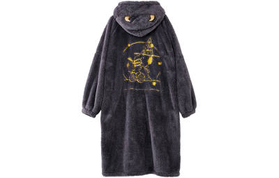 YSO x SNOOPY Sleep Robe Men's Dark Gray