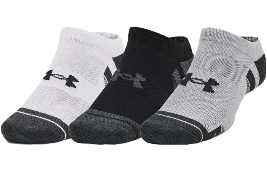 Under Armour Under Armour TechPerformance Performance Tech No Show Ankle Socks Unisex 3 Pack White+Black+Gray