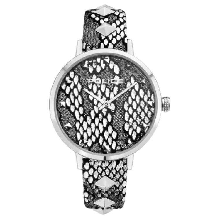 Police Wrist Watches Quartz Movement Leather Strap 36*42mm White Dial Women's Watch 30m Water Resistant