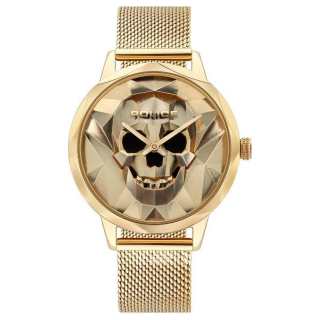 Police Wrist Watches Quartz Movement Stainless Steel Strap 36mm Gold Dial Women's Watch