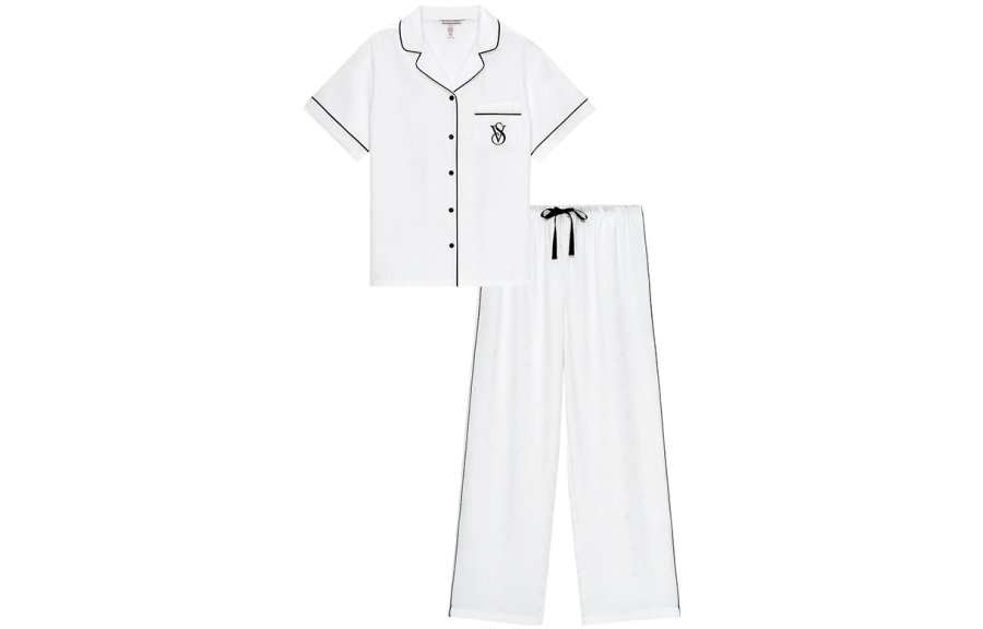 Victoria's Secret Pajama Set Women's Coconut White