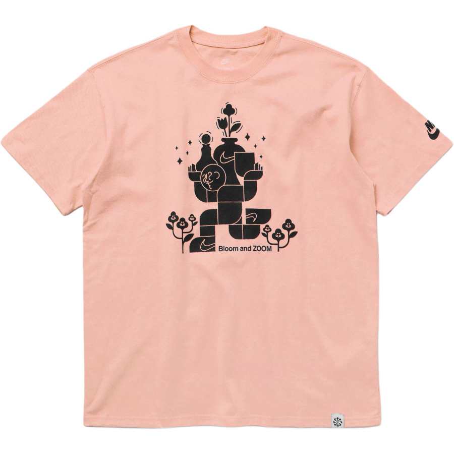 Nike Nike T Shirts Men's Pink Crew Neck Moderate Straight Fit